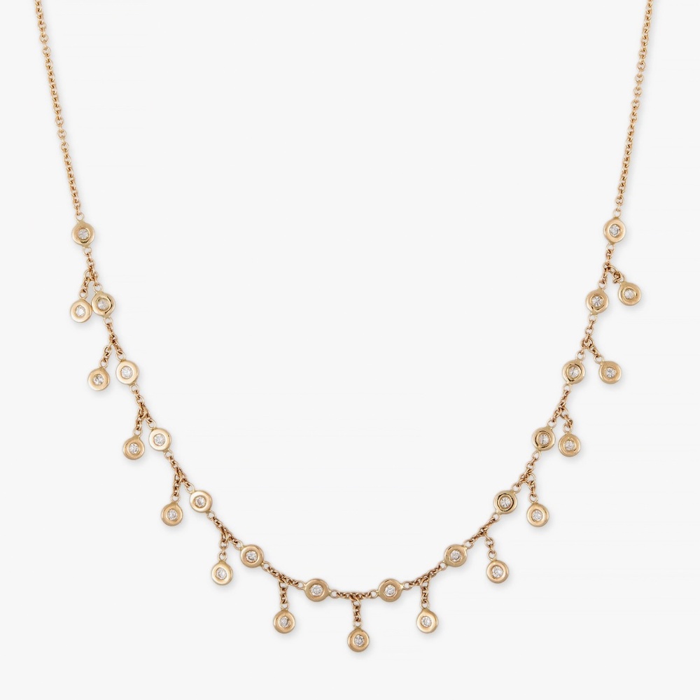 JACQUIE AICHE FULL DIAMOND SHAKER NECKLACE